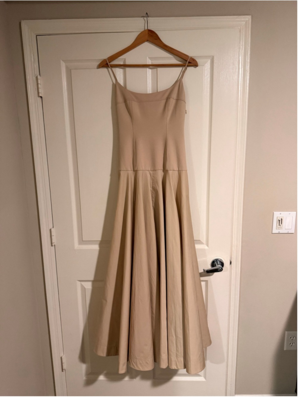 Women's L'academie Beige Maxi Dress Size S - Picture 3 of 7